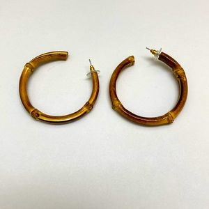 Bamboo hoop earrings